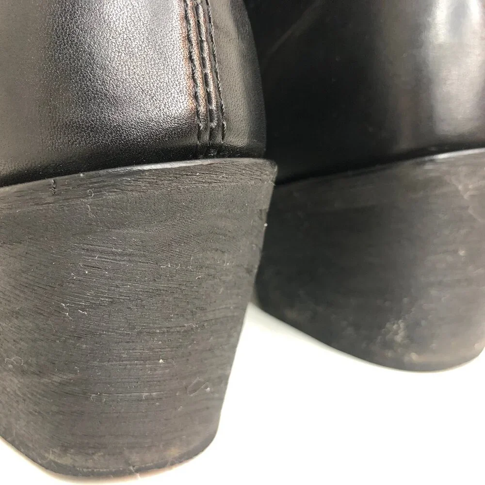 Harley-Davidson Women's Black Leather Cowgirl Boots Sz. 9 GORGEOUS! - Picture 9 of 12